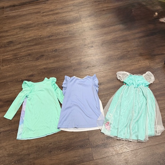 3 Disney 3T Girl Nightgown Dresses - The Little Mermaid Ariel & Frozen Elsa - Picture 2 of 5